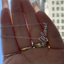  Sterling Silver Cursive "MAMA" Necklace