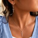  Sterling Silver "Jesus" Cursive Cross Necklace