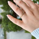  Sterling Silver Moissanite Pave Twisted Eternity Band
