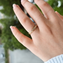  Sterling Silver Moissanite Pave Twisted Eternity Band