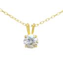  Sterling Silver 4 Prong Round 7mm 1.2CT Moissanite Necklace