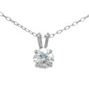  Sterling Silver 4 Prong Round 7mm 1.2CT Moissanite Necklace