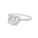  Sterling Silver 2.0CT 8.0MM Moissanite Engagement Ring