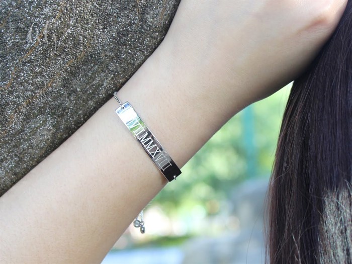 Sterling Silver Engravable Bar Adjustable Bracelets