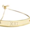  Sterling Silver Engravable Bar Adjustable Bracelets