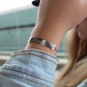  Sterling Silver Engravable Bar Adjustable Bracelets