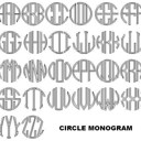  Trendy Square German Silver Monogram Earrings