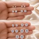  Sterling Silver Round CZ Studs