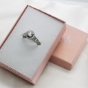  Sterling Silver 1.2CT Moissanite Engagement Ring