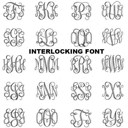 Trendy Square German Silver Monogram Earrings