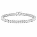  Sterling Silver 5.5mm Radiant Cut Moissanite Tennis Bracelet (7")