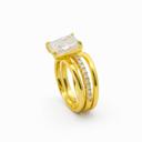  Sterling Silver 3.5ct Radiant Cut Moissanite Stackable Bands 3 Piece Ring Set