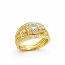  Sterling Silver 0.8ct Round Brilliant Moissanite Halo Infinity Band 3 Ring Stackable Set