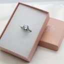  Sterling Silver 2.0CT 8.0MM Moissanite Engagement Ring