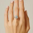  Sterling Silver 4.0CT Round Solitaire Moissanite Ring