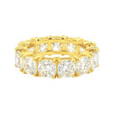  Sterling Silver Moissanite 5.5mm Thick Eternity Band