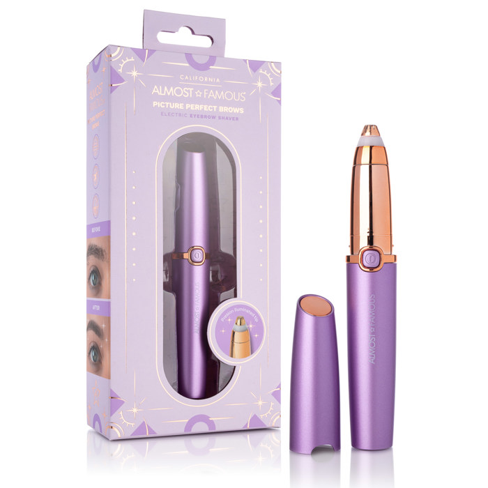 ALMOST FAMOUS - "Perfect Brows" Eyebrow Trimmer with Precision LED Tip - Coral