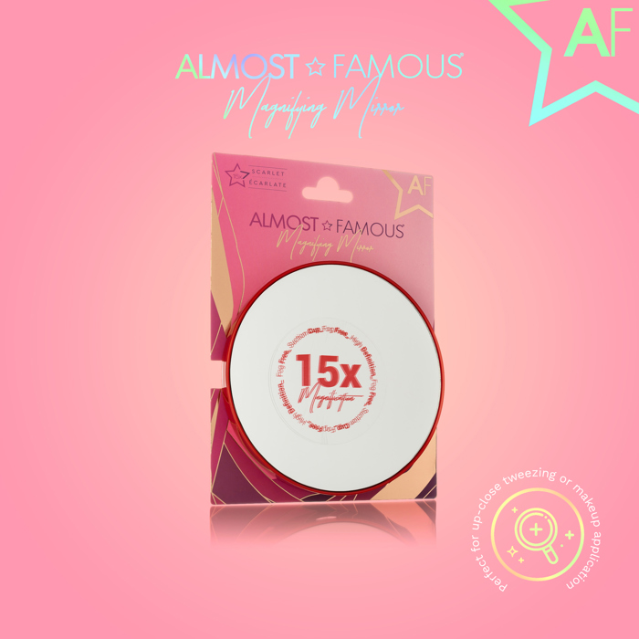ALMOST FAMOUS - 15X Vanity Mirror with Suction Lock - Twilight