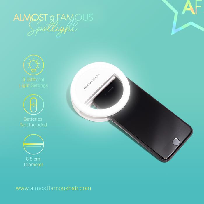 ALMOST FAMOUS - "Spotlight" LED Selfie Light - Black