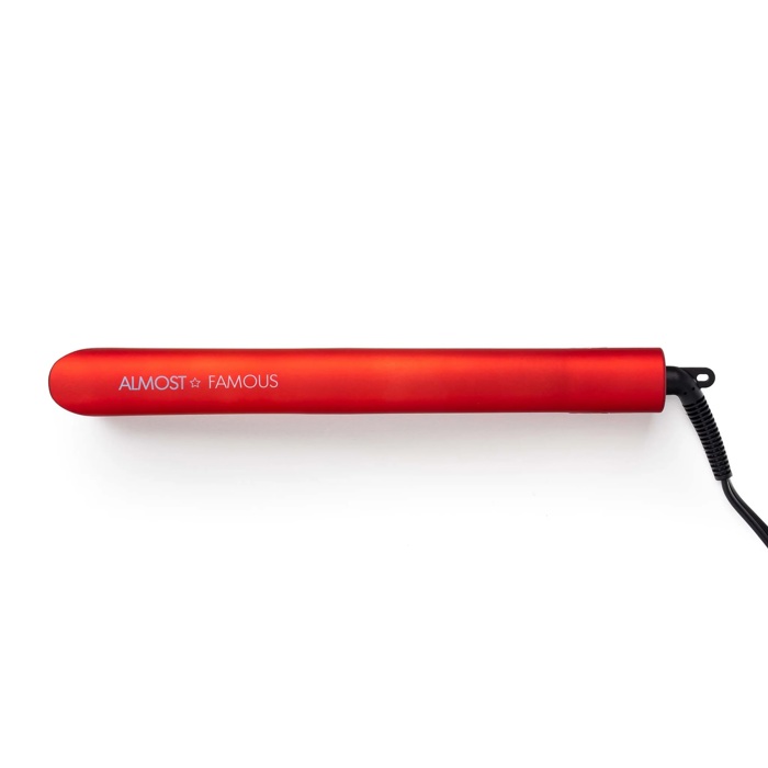 ALMOST FAMOUS - Glam Series 1.25" Flat Iron with Luxe Gem Infused Plates - Pretty in Pink