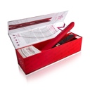 Red ALMOST FAMOUS - Glam Series 1.25" Flat Iron with Luxe Gem Infused Plates - Pretty in Pink