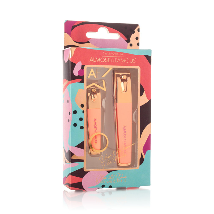 ALMOST FAMOUS - Rose Gold 2-Piece Nail Clipper Set - Purple