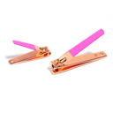 Pink ALMOST FAMOUS - Rose Gold 2-Piece Nail Clipper Set - Purple