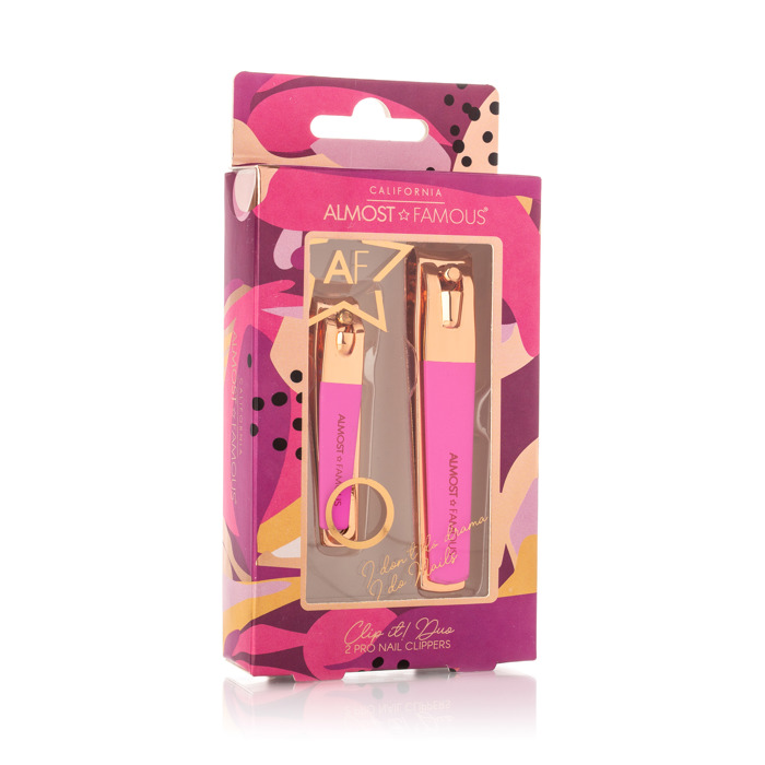 ALMOST FAMOUS - Rose Gold 2-Piece Nail Clipper Set - Purple