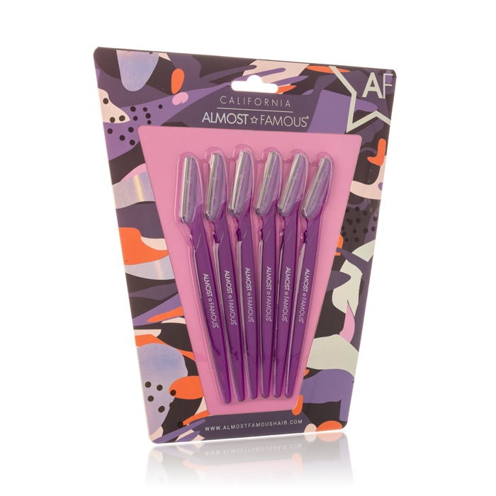 ALMOST FAMOUS 6-Pack Dermaplaning Razors Set - Green