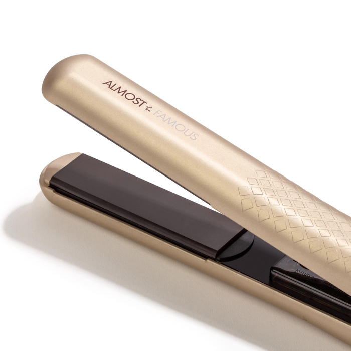 ALMOST FAMOUS - Venice Babe 1.25" Flat Iron with Luxe Gem Infused Plates - Black Dahlia