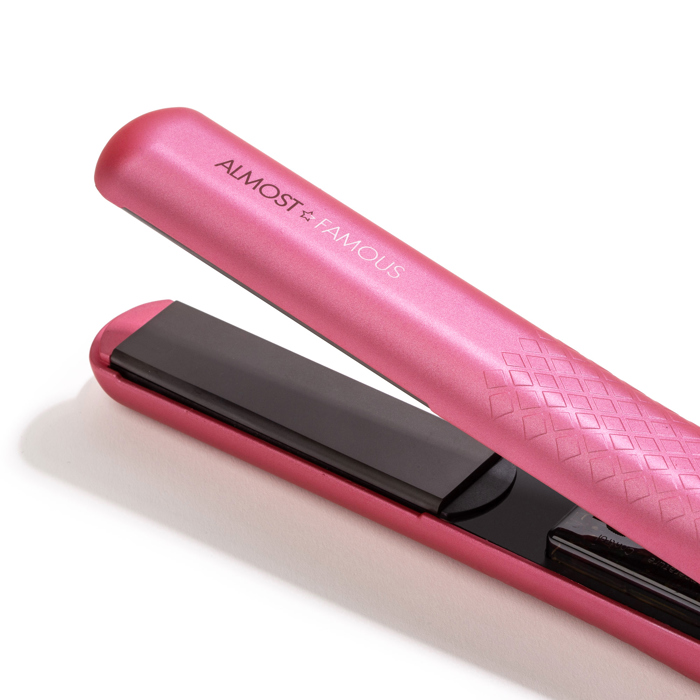 ALMOST FAMOUS - Venice Babe 1.25" Flat Iron with Luxe Gem Infused Plates - Black Dahlia