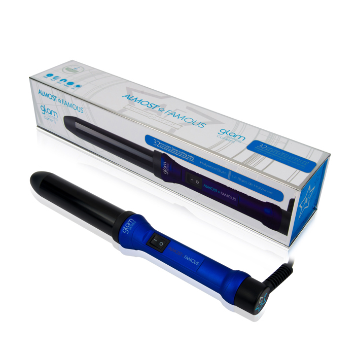 ALMOST FAMOUS - Glam Series 32mm Curling Wand with Gem Infused Barrel - Hollywood Blues