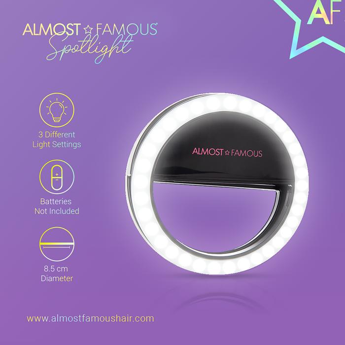 ALMOST FAMOUS - "Spotlight" LED Selfie Light - Black