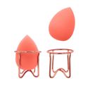 Orange ALMOST FAMOUS - Professional Beauty Blender with Rose Gold Stand - Green