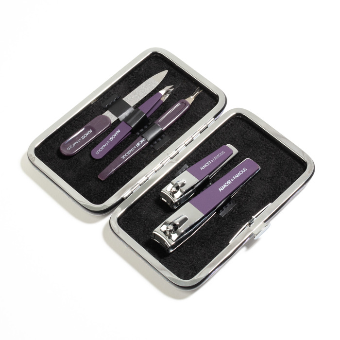 ALMOST FAMOUS - 5pc Manicure Kit w/ Holographic Travel Case