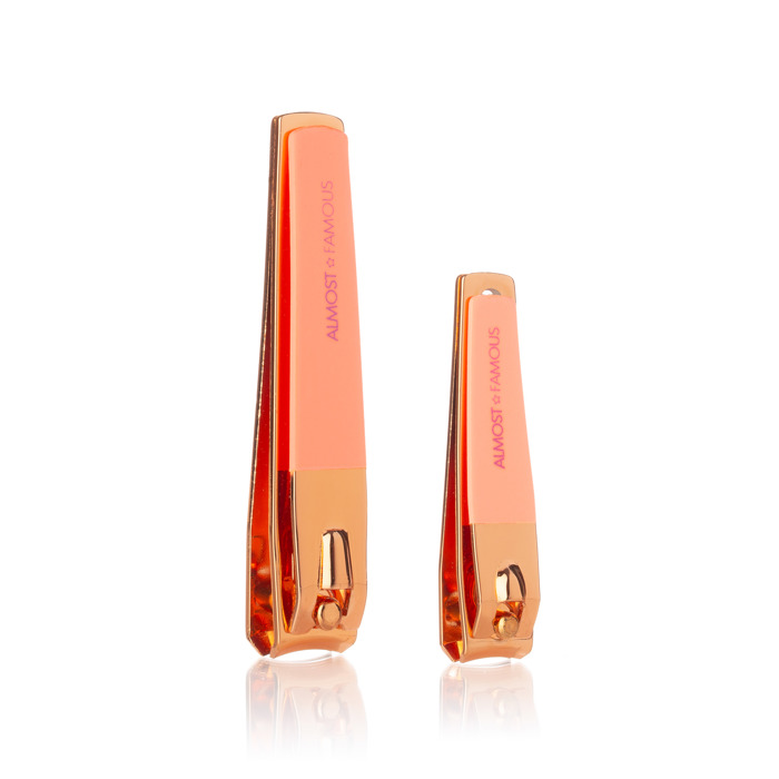 ALMOST FAMOUS - Rose Gold 2-Piece Nail Clipper Set - Purple