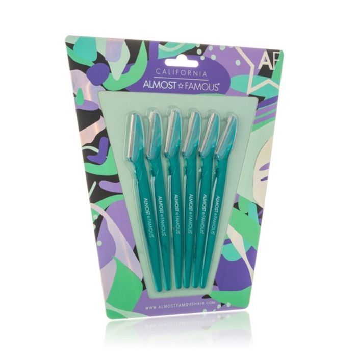 ALMOST FAMOUS 6-Pack Dermaplaning Razors Set - Green