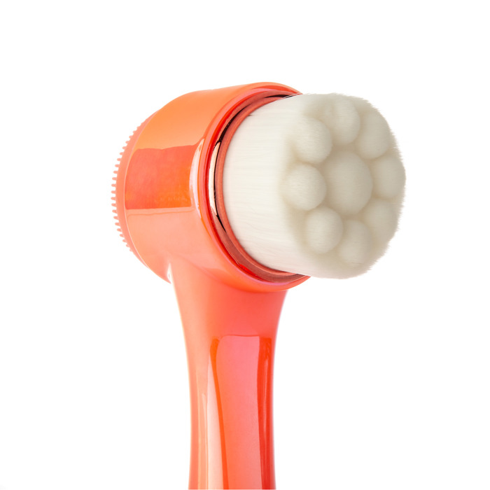 ALMOST FAMOUS - "Cleanse It" 2in1 Exfoliator Brush - Coral