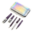  ALMOST FAMOUS - 5pc Manicure Kit w/ Holographic Travel Case