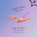  ALMOST FAMOUS - Rose Gold 2-Piece Nail Clipper Set - Purple