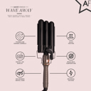  ALMOST FAMOUS - Triple Barrel Clip Curling System - Charcoal Gray