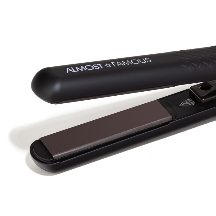 ALMOST FAMOUS - Venice Babe 1.25" Flat Iron with Luxe Gem Infused Plates - Black Dahlia