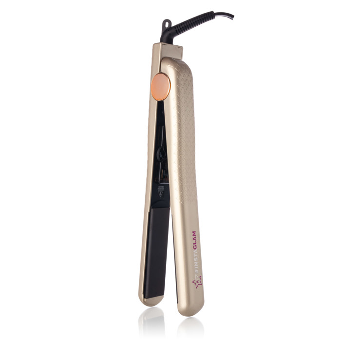 ALMOST FAMOUS - Instaglam 1.25" Flat Iron with Rose Gold Accents - Gold