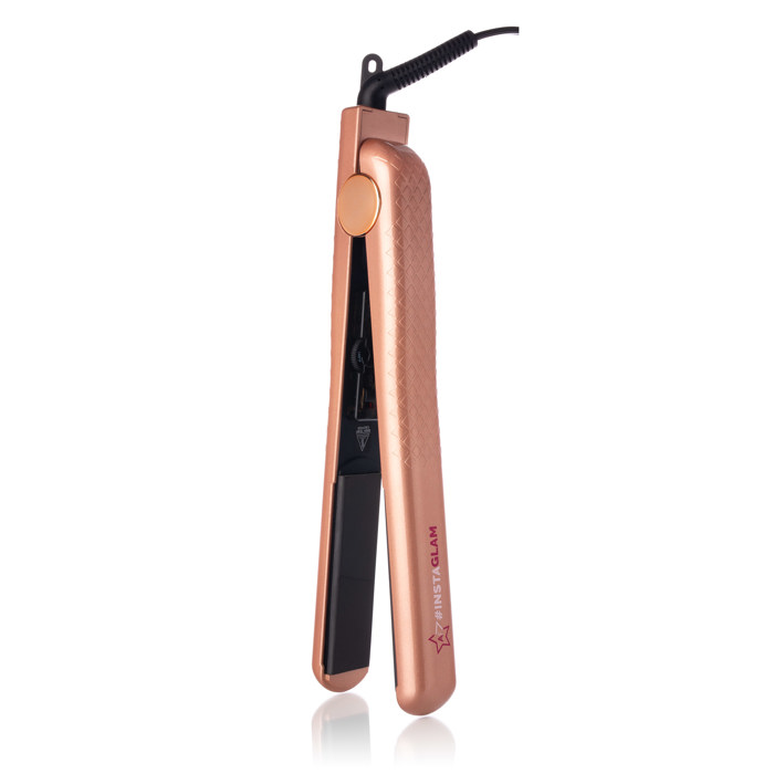 ALMOST FAMOUS - Instaglam 1.25" Flat Iron with Rose Gold Accents - Gold