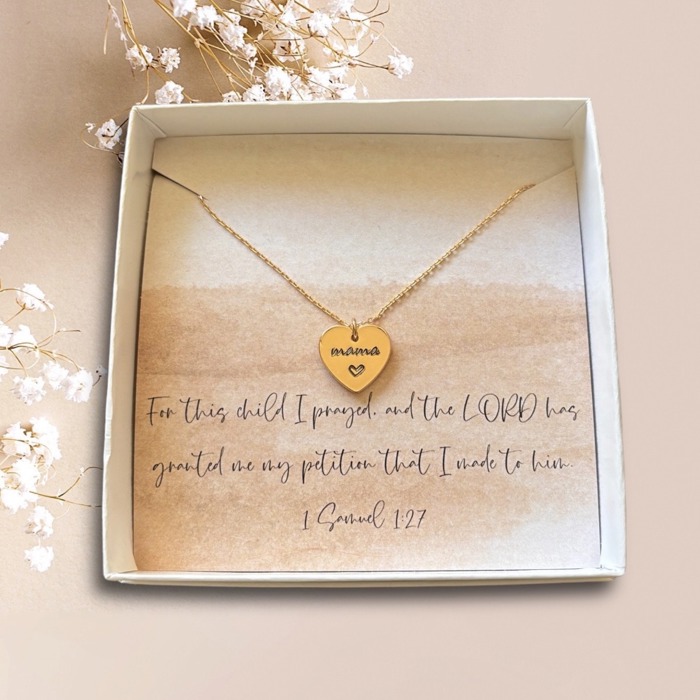 1 Samuel Fertility Gold Necklace Gift for Mom Mothers Day Gift With FREE Gift Box!
