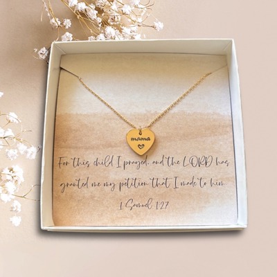 1 Samuel Fertility Gold Necklace Gift for Mom Mothers Day Gift With FREE Gift Box!
