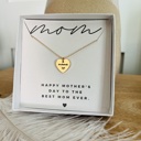  Gold Heart Mama Necklace Mothers Day Gift With FREE Gift Box!