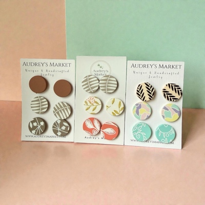 Colorful Clay Earring Stud Packs - Perfect Christmas Stocking Stuffer!