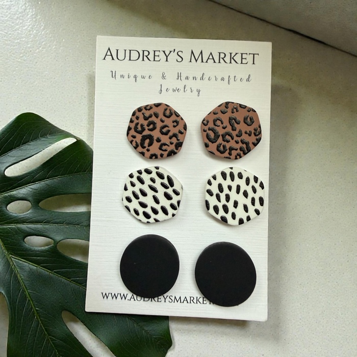 Colorful Clay Earring Stud Packs - Perfect Christmas Stocking Stuffer!