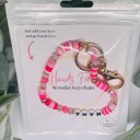 Pink Mama Heart Heishi Bead Keychain - Thoughtful Gift For Mom